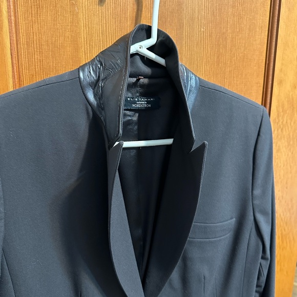 Elie Tahari Skirt, Jacket, and Pants with Leather Trim - Picture 10 of 14